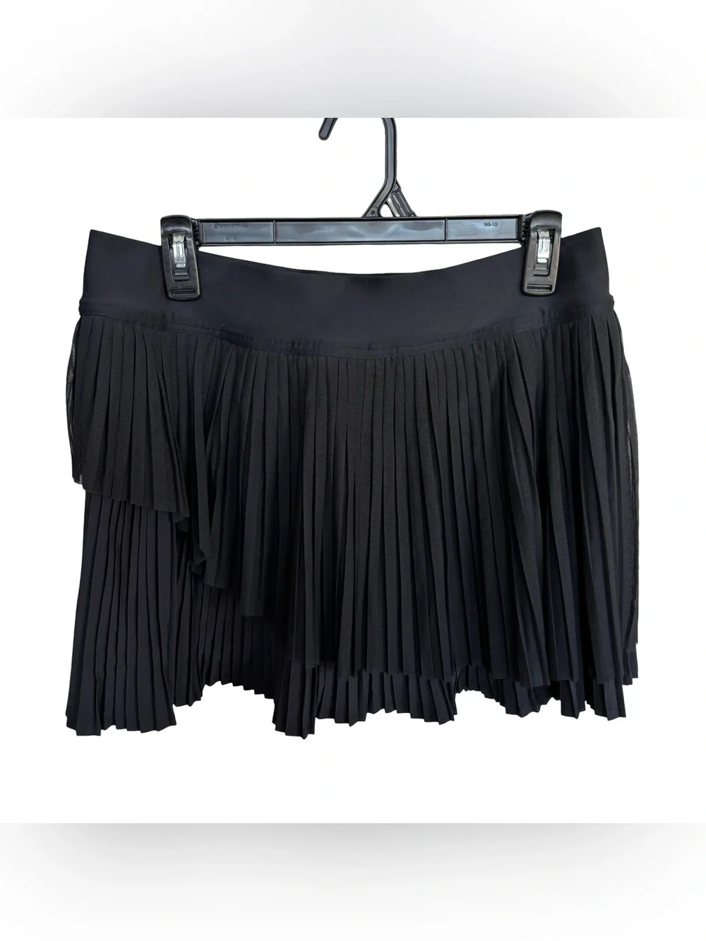 Lululemon Women’s Black Tiered Asymmetrical Pleated Tennis Skirt Size 10
